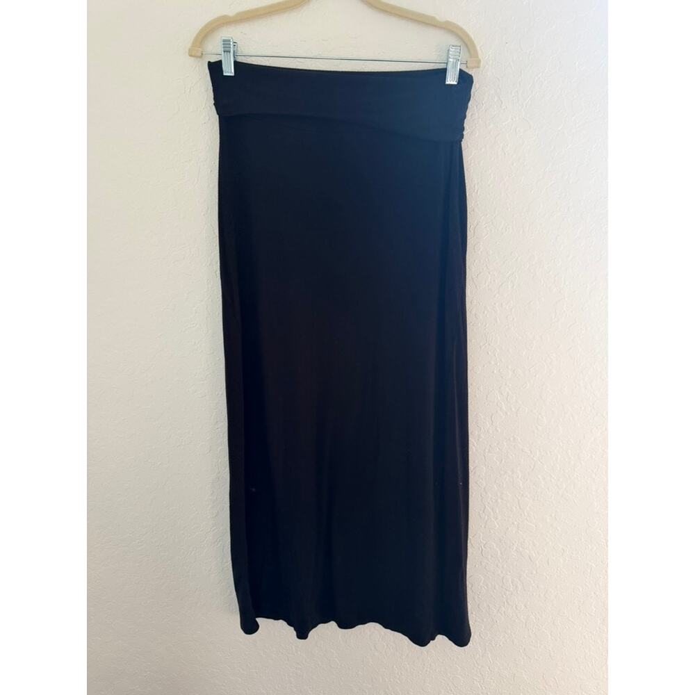 Thyme Maternity Black Maxi Skirt Women’s Small Stretch Pull On Long Skirt